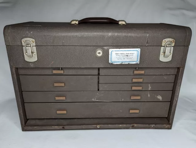 Vintage Kennedy Machinist Metal Toolbox 520 Made In USA 7 Drawer