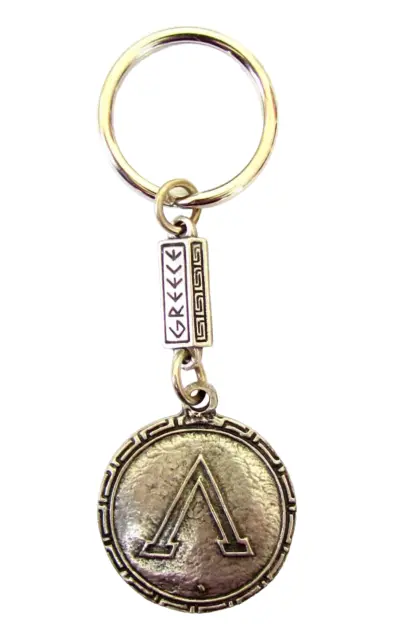 Keyring Shield 300 Leonidas Spartan Ancient Greek Zamac Miniature Vintage