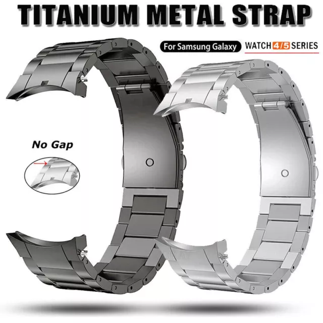 Titanium Metal Band Strap For Samsung Galaxy Watch 4 5 40 44mm 6 Classic 43/47mm