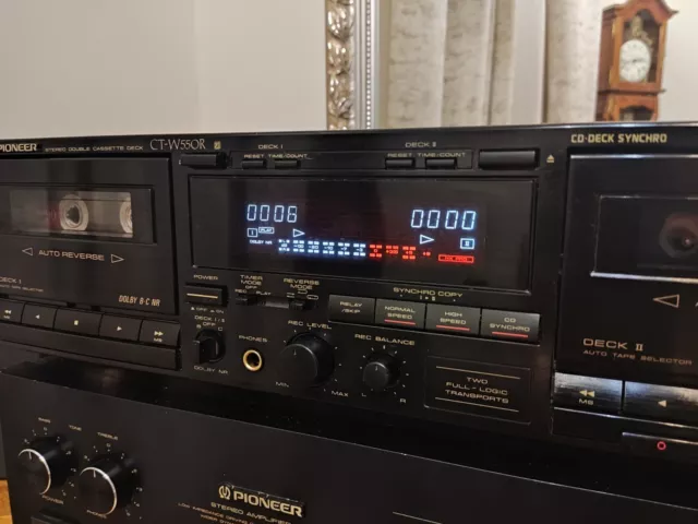 LECTEUR CASSETTE PIONEER STEREO  CT-w550R DANS L'ETAT SUPERB!!!!!