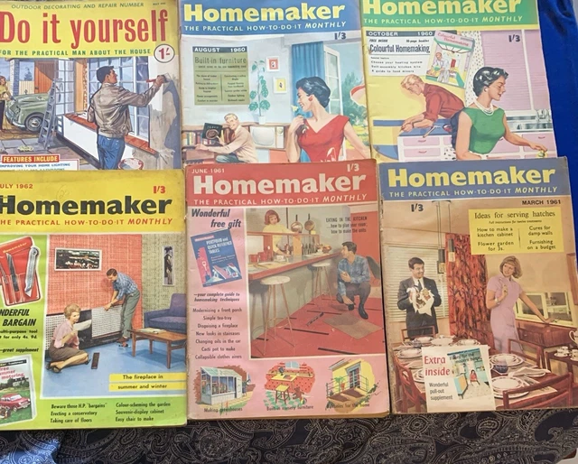 VINTAGE JOB LOT 1960'S Homemaker Collectable Magazine + Do It Youself ...