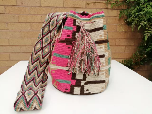 Beautiful Handmade Bag Mochilas Wayuu Authentic High-Quality Crochet Mochila Bag