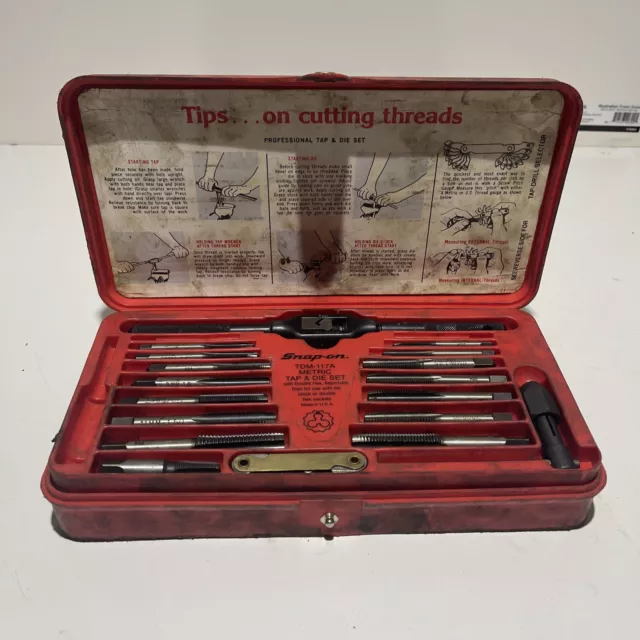 SNAP ON METRIC Tap & Die Set in Original Case TDM117A 140.00 PicClick