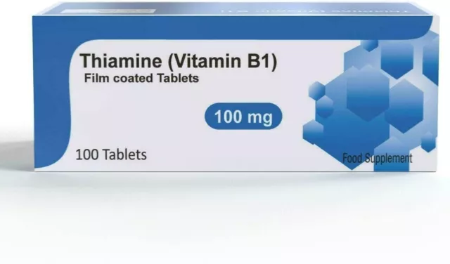 SIPCO Vitamin B1 100mg Thiamine 100 Tablets VEGETARIAN