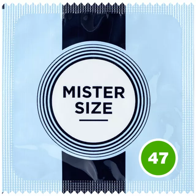Mister Size condoms * 47 mm width * Small Transparent Snug Fit Latex condoms