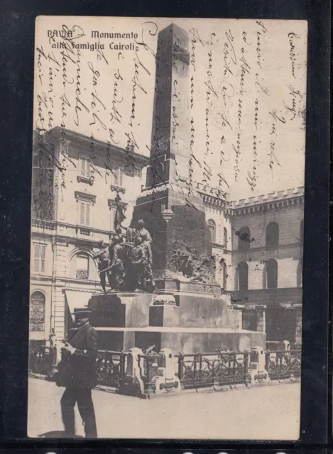 Cartolina Pavia Monumento alla Famiglia Cairoli CF527