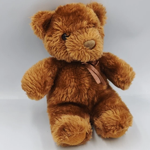 Grande peluche ours brun marron couché AJENA