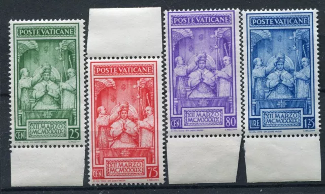 Vaticano 1939 Incoronazione Pio Xii Serie Completa Mnh** Cat. S15