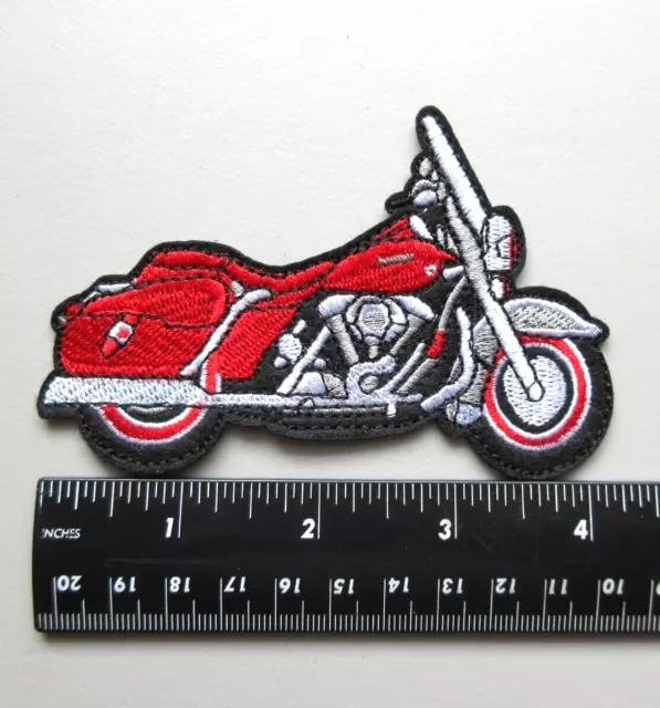 HARLEY DAVIDSON RED Road King Motorcycle Bikers Iron On Embroidered ...