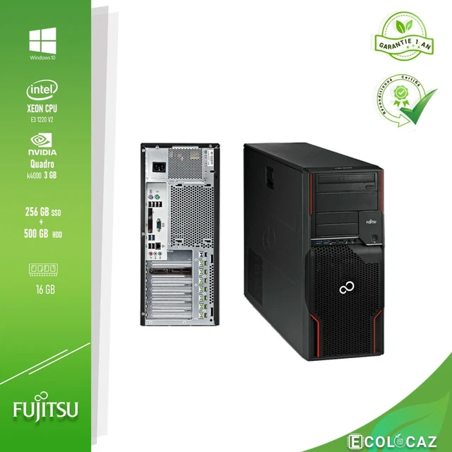 PC Gamer Fujitsu P420 I7 (Xeon) – 16Go RAM, SSD 500Go + HDD 4To, GTX1060 6Go, Win11