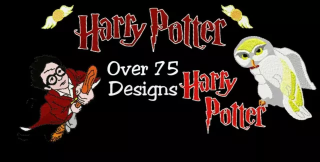 Harry Potter Machine Embroidery Designs, Over 70 Designs Pes Hus Dst Jef Formats