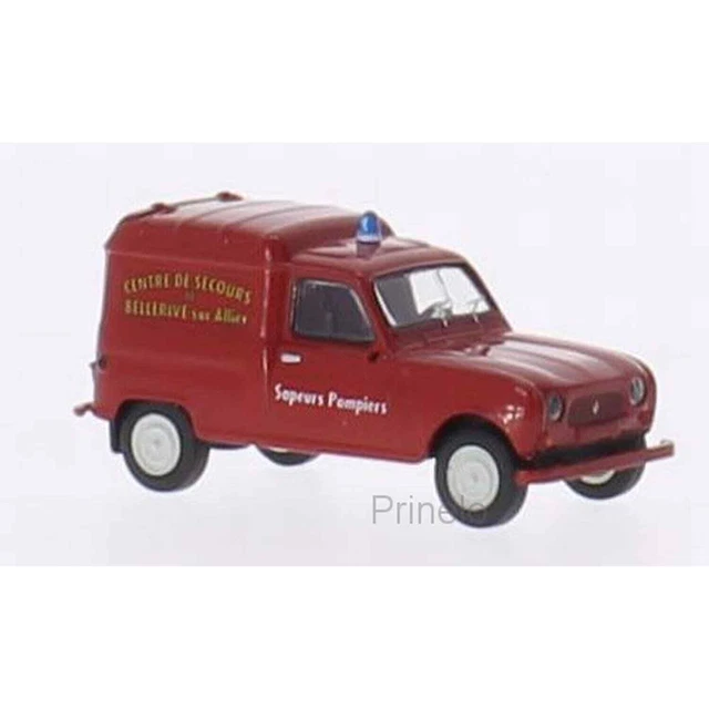 Fourgonnette De Pompiers Miniature HONGWELL à L'échelle 1/43 - Métal Et Plastique - Occasion