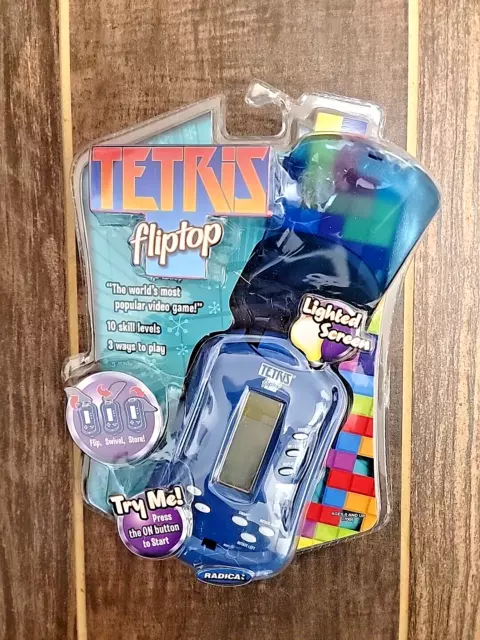 Radica Tetris FlipTop Handheld Travel Game 10 Levels 2007 Retro Mattel - NEW