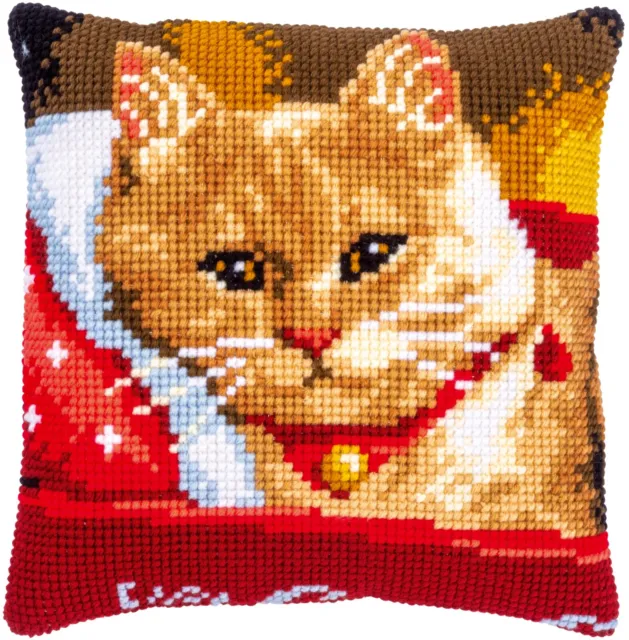 Vervaco ~ Cushion Cross Stitch Kit ~ Cat