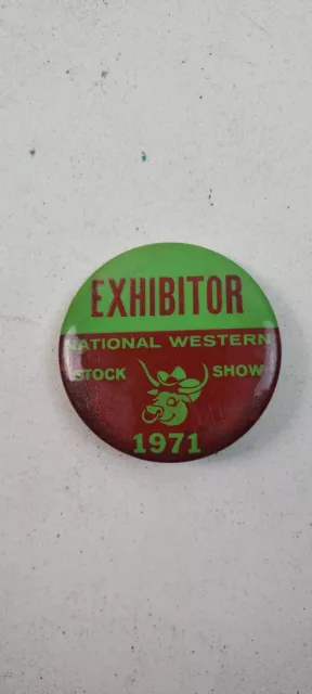 Vintage 1971 National Western Stock Show Exhibitor Pin