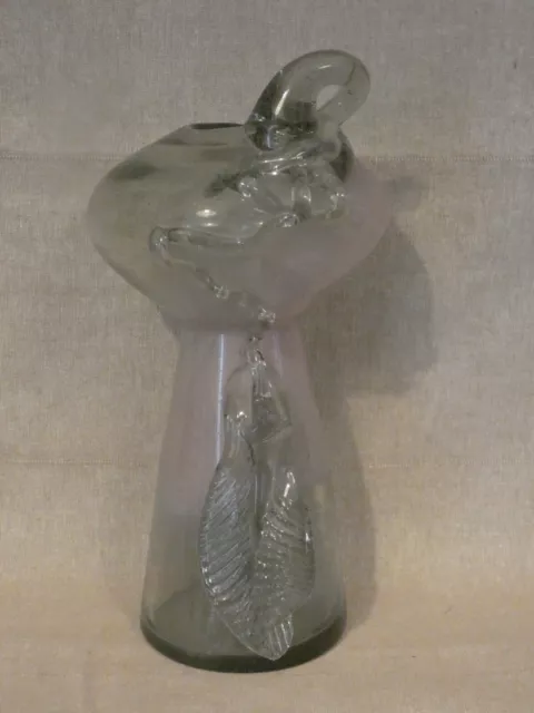 Vase En Verre Souffle - Modele Unique