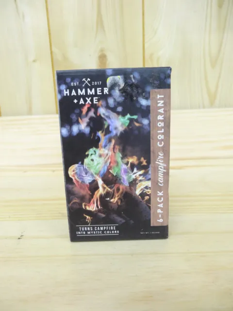 Hammer + Axe Totalmente Nuevo Paquete de 6 Fogata Fire Colorante Cambio Colores Campamento