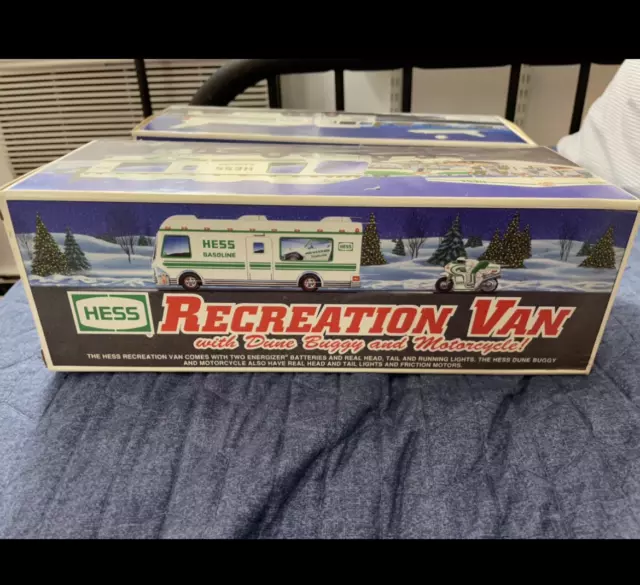 Hess recreational vehicle with motorcycle & dune buggy boxed never used-1998 2