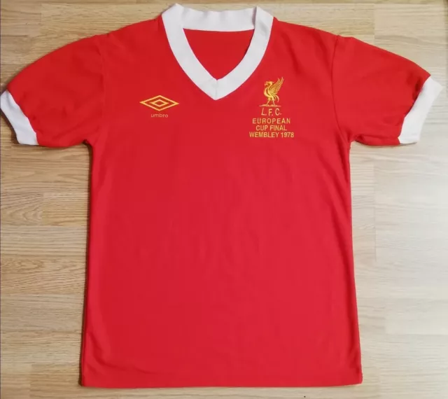 LIVERPOOL FC WEMBLEY European Cup Final Jersey Shirt 1978 38.00
