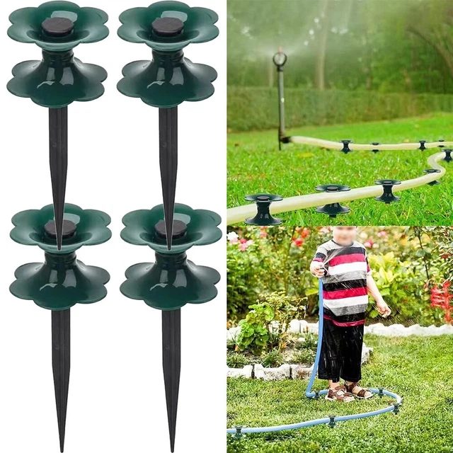 4 Guide Per Tubo Da Giardino Con Ruote – Picchetti Antipiega Per Tubo Acqua – Supporto Per Tubo Innaffiatoio