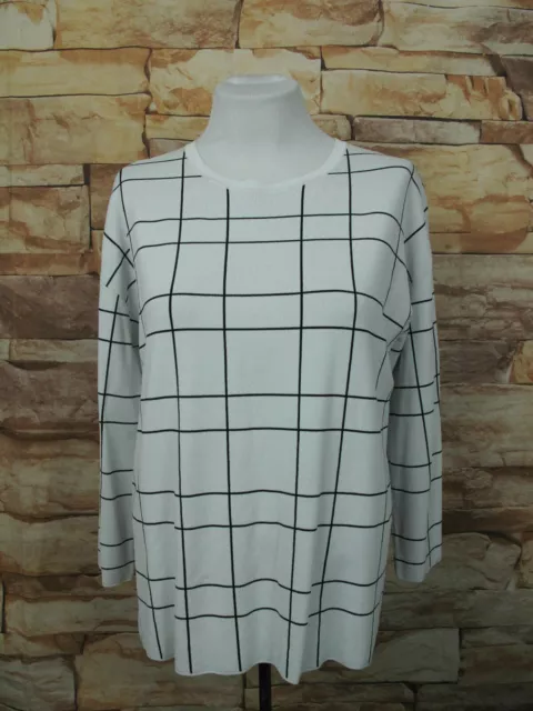 Halogen  Plaid Popover Top Womens XL Black/White Rayon bland N-13