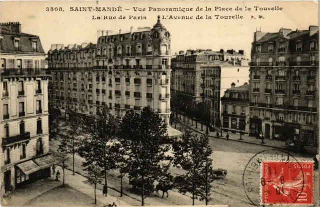 CPA AK St-MANDÉ vue panoramique de la Place de la Tourelle (672427)
