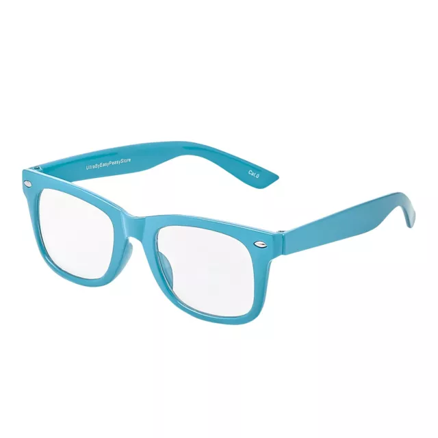 Blue Kids Childrens Costume Glasses Fancy Dress Up Boys Girls Fake Clear Nerd