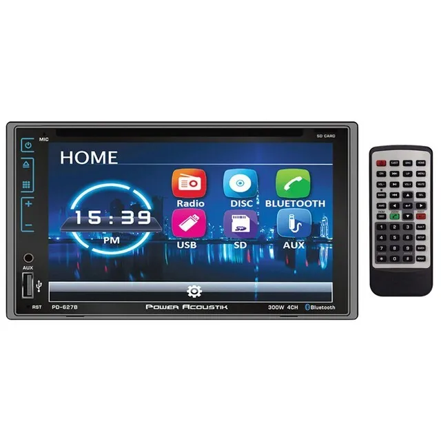 Power Acoustik PD-627B | 6.2" Double Din Touchscreen Media Car Head Unit Radio