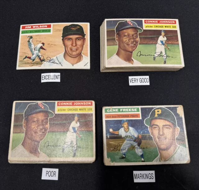 1956 Topps Baseball Cards 1-340 (P-NM) - You Pick - Complete Your Set