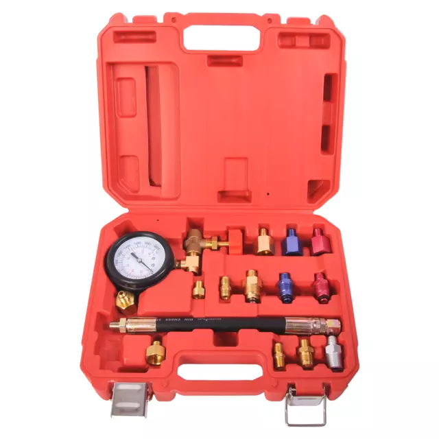 Universal Power Steering Pressure Tester With 13 PC Adapters 2000 psi / 70 bar