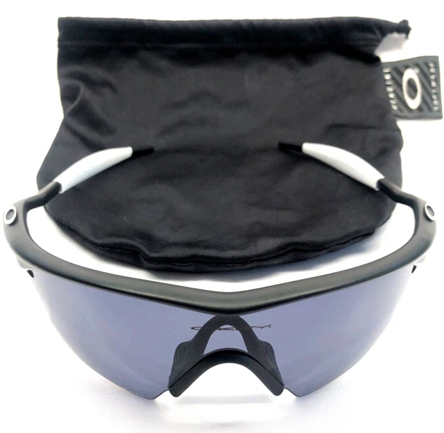 RARE OAKLEY PRO M FRAME SUNGLASSES Black Frames White Icons Black Iridium Lens