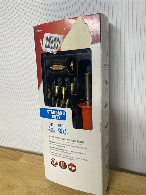 Kit de hierro para leña y hobby Weller Standard Duty de 15 piezas con estuche para libro de proyecto