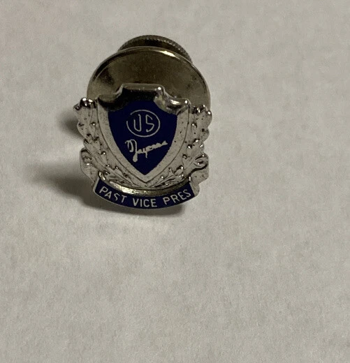 US Jaycees Past Vice President Silver & Blue Lapel Pin Tie Tack