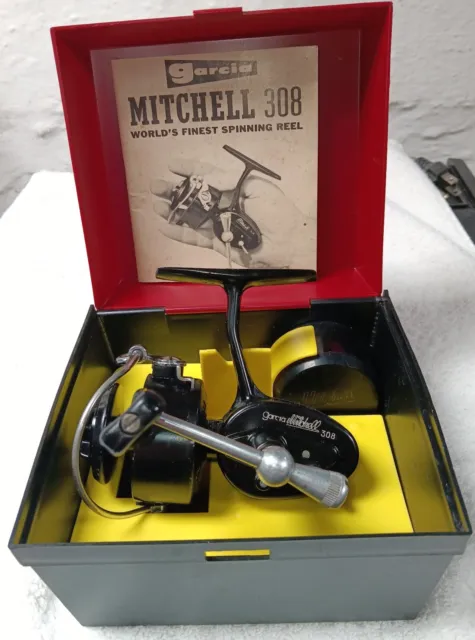 VINTAGE GARCIA MITCHELL 308 Spinning Reel; Original Box & Manual $76.50 -  PicClick