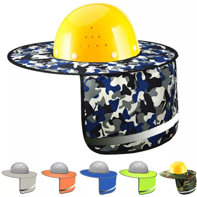 USA,Construction Safety Hard Hat Neck Shield Helmet Sun Shade Reflective Cover