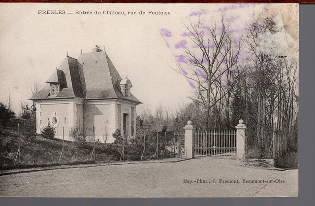 95 - PRESLES - Entrée du Château - rue de Pontoise