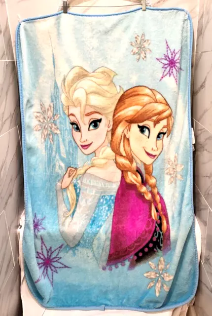 Disney FROZEN Elsa Anna Throw Blanket Super Soft 56x42"