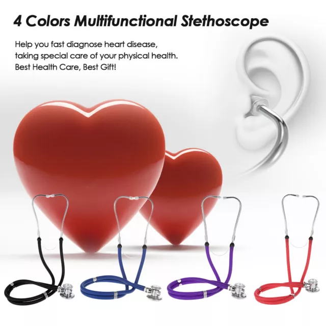 Stéthoscope professionnel médical Double Dual Head Colorful V2L1 3