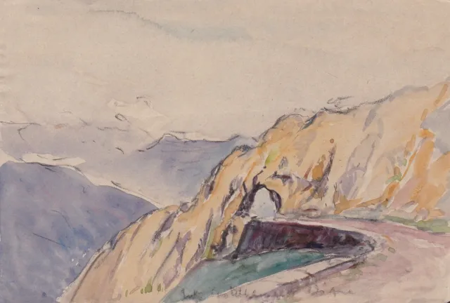 Georges Ricard-Cordingly Berglandschaft mountain landscape Aquarell watercolor