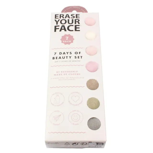 Danielle Erase Your Face 7 Makeup Removing Cloths - Pastel