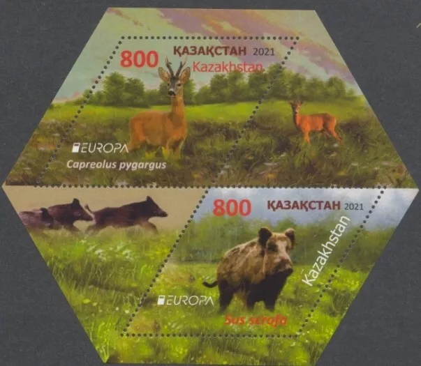 Europa Cept 2021 - Gefährdete Wildtiere - Kasachstan Block 141 **