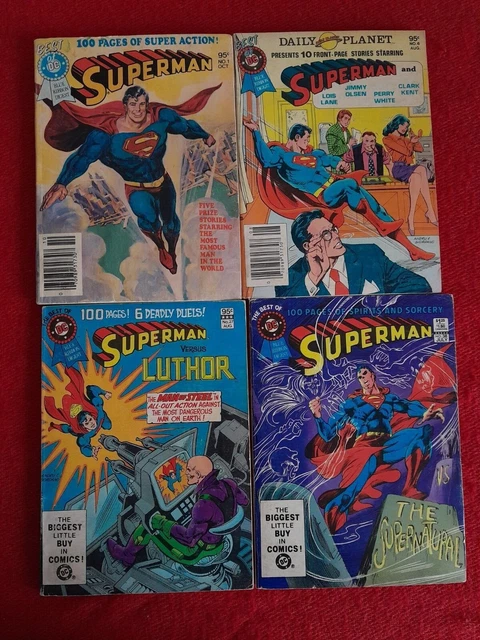 Best Of DC Blue Ribbon Digest Superman 1, 6, 27, 38 DC Pocket Comic Book 1979