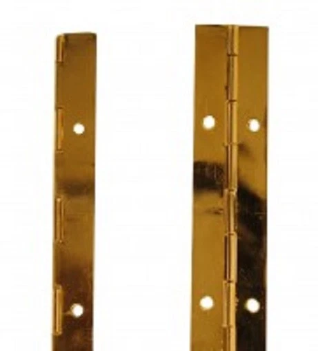 10 Charnières Piano Acier Plaqué Laiton – 450 Mm X 25 Mm, Onestopdiy