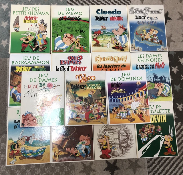 15 COFFRET JEUX asterix et obelix Uderzo de chez atlas très bon état