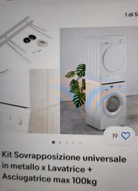 kit sovrapposizione lavatrice asciugatrice