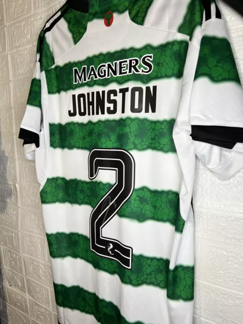 Hand Signed Allister Johnston Celtic Home Shirt 2023/24, COA and Photo Proof