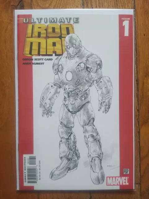 Ultimate IRON MAN 1 Bryan Hitch Sketch VARIANT 2005