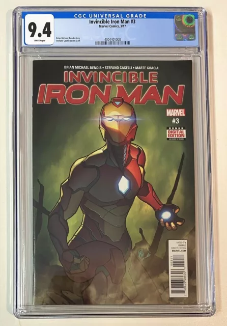 Invincible Iron Man 3 CGC 9.4 1st print Riri Williams Ironheart 2017 Near Mint