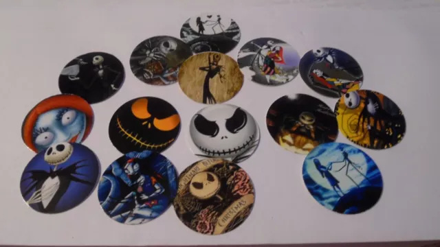 Pre Cut One Inch Bottle Cap Images NIGHTMARE BEFORE CHRISTMAS  Free Shipping