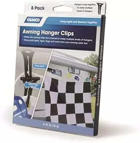 Camco 42720 Awning Hanger Clip - Pack of 8 Quantity 4